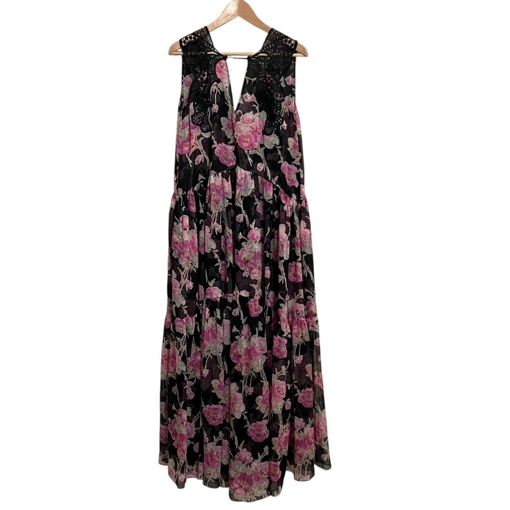 Anthropologie MISA Tie-Back Maxi Dress XS/S | Boho Chic Flowy Summer Dress - Picture 5 of 15